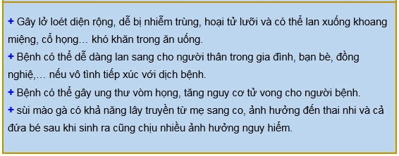 sùi mào gà ở lưỡi