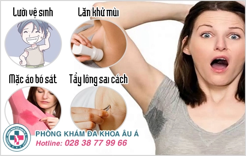 Xấu hổ với bệnh hôi nách ở nam và nữ